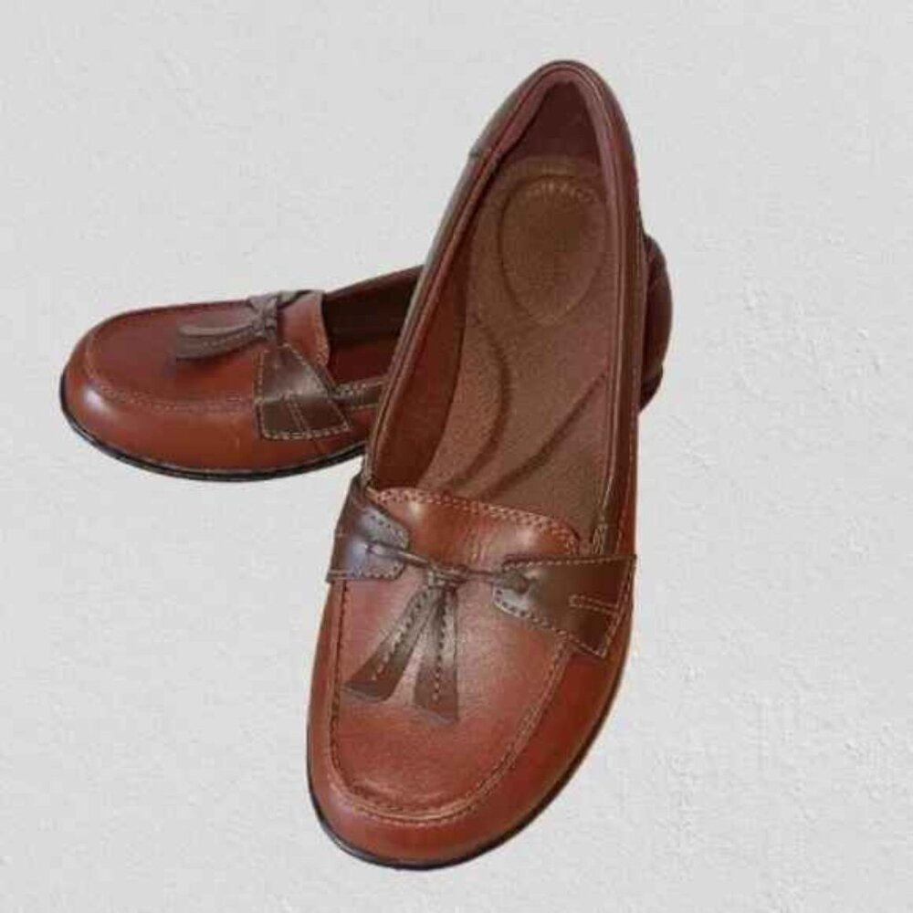 Fits Like 8, Brown Leather Loafers for Women